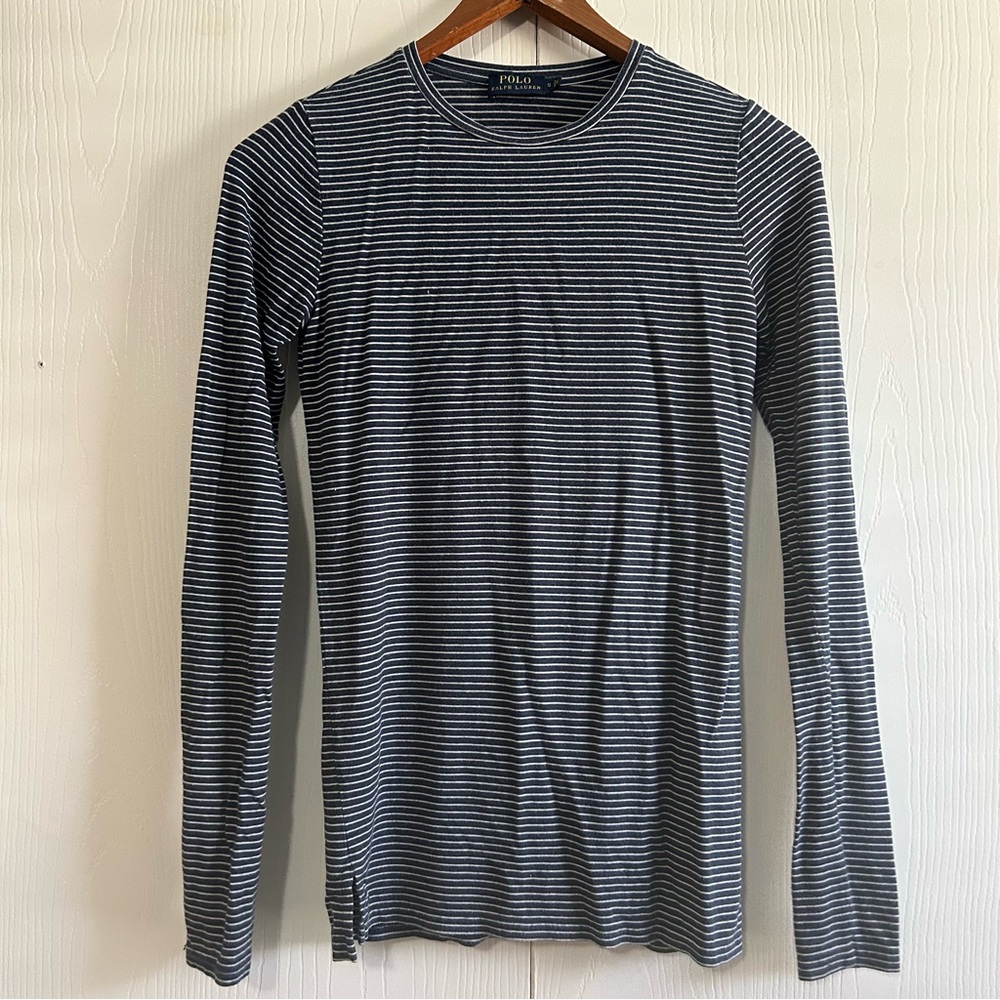 Ralph Lauren Black and White Striped Men's Shirt